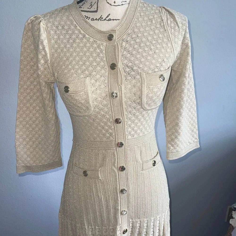 SANDRO BEIGE MAXI DRESS - Picture 3 of 4